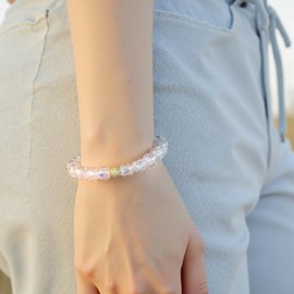 AVJUTER Firefly Glass Beads Bracelet Galaxy Mermaid Bracelets, Sometimes You Forget You're Awesome Bracelets,Inspirational Gifts for Women Teen Mom, Daughter, Sister, Best Friends with Gift Cards