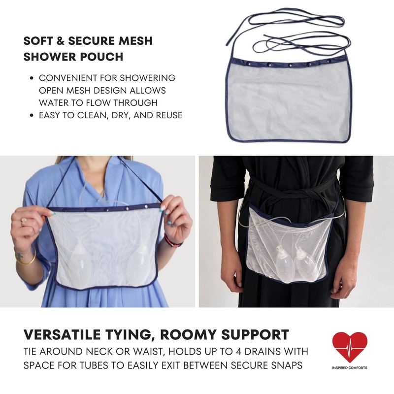 Mastectomy & Post Surgery Drain Carrier Belt with Elastic Buckle