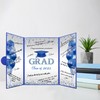 DARUNAXY Blue Silver Graduation Party Decorations, 2PCS Class of 2025