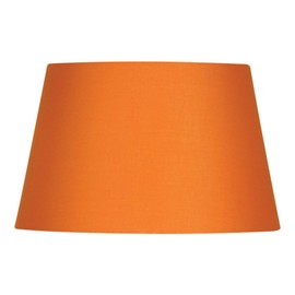 Oaks Lighting Cotton Drum Shade, 14-inch, Fabric, Satsuma/Orange