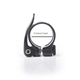 Bike Seat Post Clamp, 2PCS Seat Post Clamps, Bike Seatpost Clamp Bolt Bicycle Quick Release Seatpost for Mountain Tube Bike (Black)