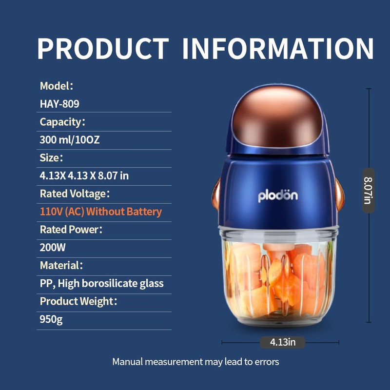 Plodon Baby Food Maker Mini Cute and Small Food Processor
