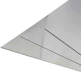 0.5mm 304 Stainless Steel Sheet Metal Plate Panel | 250 x 500mm (25cm x 50cm) Sheet (0.5mm Thick 200mm x 148mm - 2 Pack)