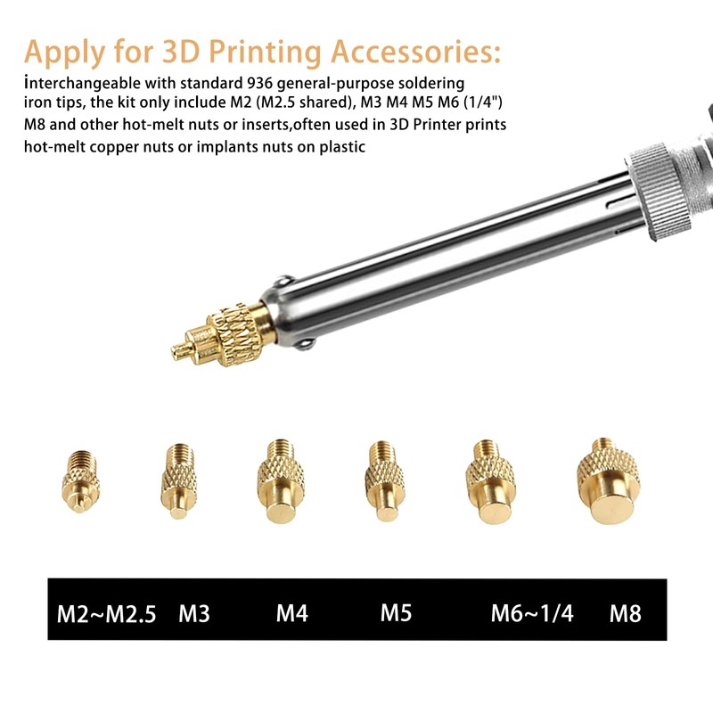 6-Piece Soldering Iron Melting Aid Set, Universal Soldering Iron Tips