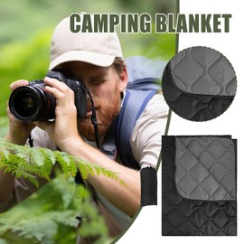 Camp Blanket - Windproof Packable Outdoor Travel Blanket,Backpacking Quilt, Lightweight Warm Quilt for Camping Stadium, Beach, Airplane