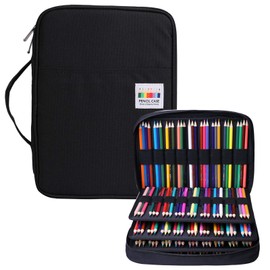 BOMKEE Pencil Case For 220 Pencils, Portable Colouring Pencil Organiser, Waterproof Pencil Holder, Pencil Case for Students, Children, Adults, Artists
