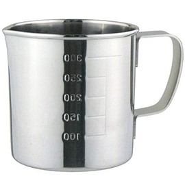 Nagao 800300 Tsubamesanjo Measuring Cup, 10.1 fl oz (300 ml), 18-8 Stainless Steel, Made in Japan
