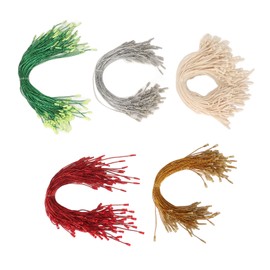 500Pcs Ornament String 7.9in Long Assorted Colors Snap Locking Precut Hanging Ropes for Family Office Decoration