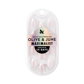 Olive & June Mani Maximalist Instant Press-On Nails (Glue) | 42 Fake Nails, 21 Sizes | Non-Toxic, Long-Lasting | Big, Bold Gorgeous | Realistic Look | Salon-Quality at Home | Sharp French