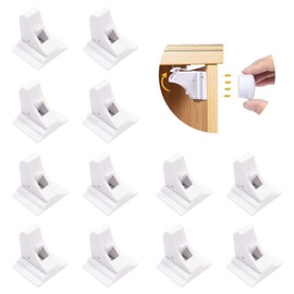 Baby Guard, Child Lock, 12 Locks + 2 Magnets, Keys + 2 Fixers, Safety Magnetic, Cabinet Lock, Prevents Babies, Children, Pets, Tampering Prevention, Drawer Lock, Magnetic, Easy to Open and Close,