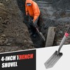 HANTOP 4-Inch Trench Shovel Trenching Spade Irrigation Shovel Narrow Spade