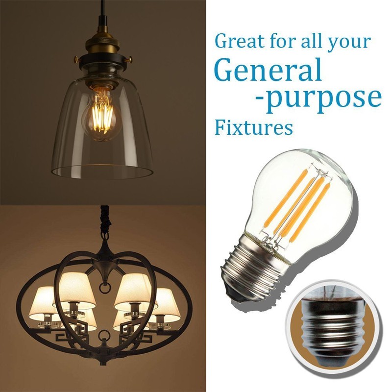 CTKcom 4W G45 G14 Dimmable Edison Style Antique LED Light