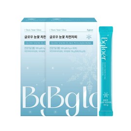 비글로어 Glow Snowflake Psyllium Husk / Kwaebyeon Dietary Fiber Bowel Cleansing Nutrient Powder (60 packs) / 글로우 눈꽃 차전자피 / 쾌변 식이섬유 장청소 영양제 분말 가루 (60포)