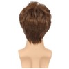 Salaibs Brown Short Wigs for Men Side Part Natural Synthetic
