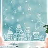 Reusable Window Sticker Christmas Winter City Skyline 1st A4 Sheet