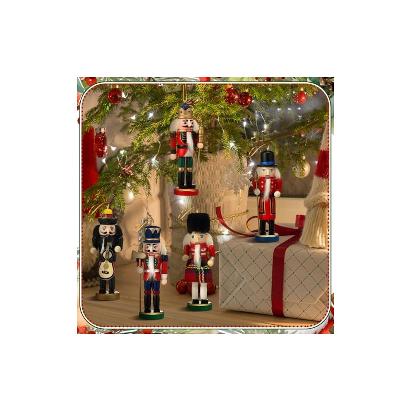Liliful - Adorno de cascanueces de Navidad con 18 adornos