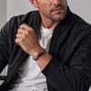 Men's Magnetic Bracelets, Stainless Steel Bracelet for Men-Black Blue Matte