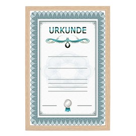 IDEAL TREND Plexi S111 Wooden Document Picture Frame Certificate Diploma Photo Frame Poster Colour: Oak Format: 21 x 29.7 A4