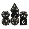 Wood Polyhedral Dice Set for Dungeons & Dragons DND (Ebony)