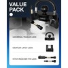 TOPICK Heavy-Duty Trailer Hitch Lock Set, Includes Coupler Ball Lock,