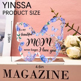Mothers Day Gifts For Mom From Daughter Son Gift For Mom Mothers Birthday Gifts Acrylic Butterfly Decorations For Women Acrylic Decor Never Forget I Love You Ideas Personalized Mothers Day Gifts