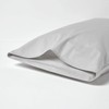 HOMESCAPES Silver Grey Pure Egyptian Cotton Pillowcase Standard Size 200