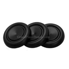 American Manufactured Black (Ebony) Grand Piano Caster Cups 5" Set of 3