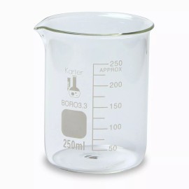 Karter Scientific, 250 ml Low Form Graduated Glass Beaker