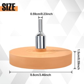 SPEEDWOX 2 Pack Decal Remover Eraser Wheel Rubber Eraser Wheel Decal Remover Tool for Drill Removes Car Stripes Vinyl Tapes and Graphics for Cars, RV, Motorcycles Sticker Remover Tool Yellow