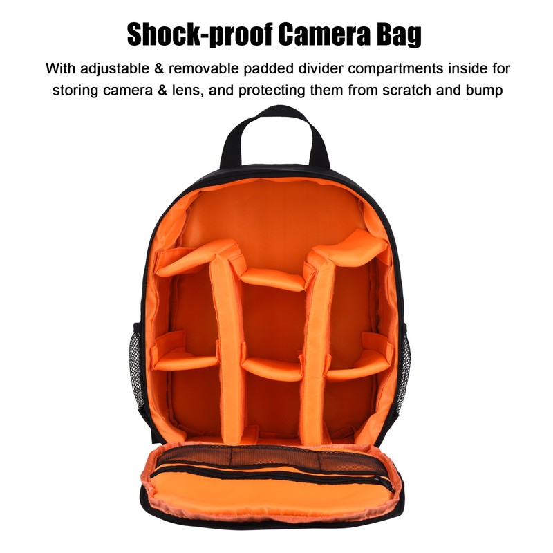 Small Camera Backpack Outdoor Camera Bag Water-resistant Shock-proof Camera Case