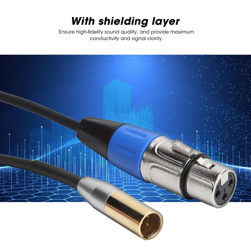 Mini XLR 3 Pin Male to 3 Pin Female Audio