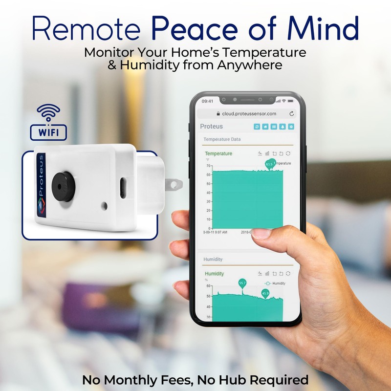 Proteus AMBIO - Wifi Temperature Humidity sensor with Buzzer and