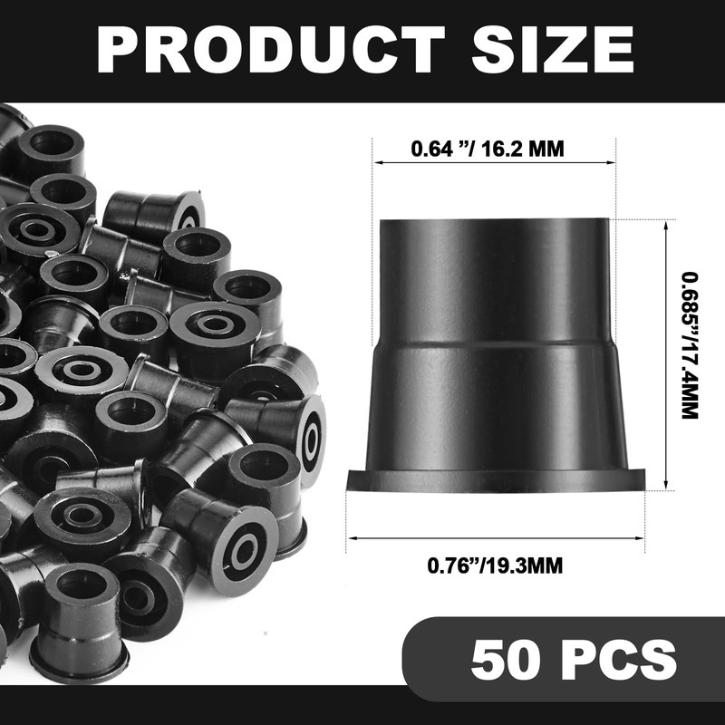 Pangda 50 Pcs Plastic Baluster Connectors for 3/4" Od Round