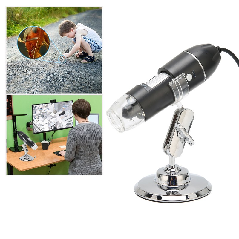 3 in 1 USB Digital Microscope 50X‑1600X Portable Handheld 8