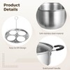 8Inch Stainless Steel Egg Poacher Pan, 4 Egg Poaching Cups
