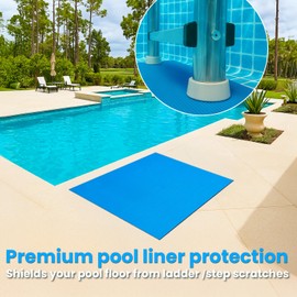 XtremepowerUS Swimming Pool Ladder Mat, 10" x 24" Inch Protective Pool Ladder Pad Step Mat Swimming Pool Step Pad for Above Ground Non-Slip Texture