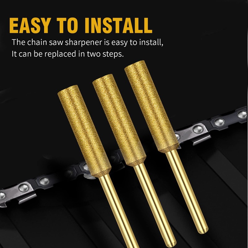 Anxingo 18Pcs Diamond Chainsaw Sharpener High Hardness Chainsaw File Diamond