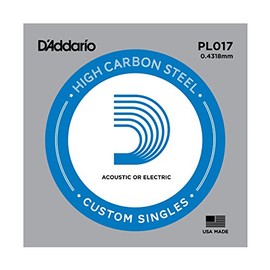 D'Addario PL017 0.017 Plain Steel Single String Guitar