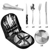20-Piece Silverware Set With Organizer - Premium Outdoor Picnic Tableware