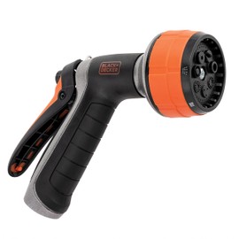 BLACK+DECKER BLACK+DECKER? Dial 7 Pattern Rear Trigger Garden Hose Nozzle C Durable, Versatile, Comfortable Grip Watering BD59577