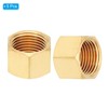 PATIKIL 3/8" NPT Female Brass Pipe Fitting Cap, 5Pcs Outer