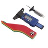 Digital Tire Tread Gauge Color Coded Depth Measurement Tool Handheld