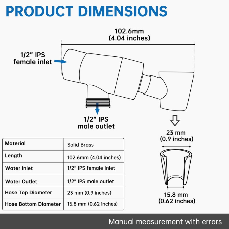 G-Promise Metal Shower Head Holder for Hand Held, Adjustable Bracket,