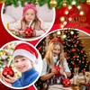 Sliner 12 Pcs Christmas Santa Bulb Cups with Lid and