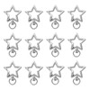 12 Pcs Star Carabiner Keychain, Y2K Silver Metal Keychain Accessories