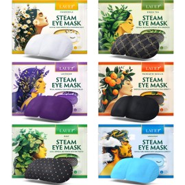Heated Eye Steam Mask Dry Eyes Self Warm Compress Dark Circles Puffiness (1 Count (Pack of 6), Set of Scent (Lavender, Chamomile, Green Tea, Mint, Mandarin Basilic, Unscented))