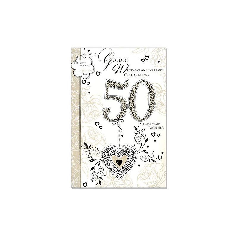 Golden Anniversary Card - 50 Years Special Couple Wedding Anniversary