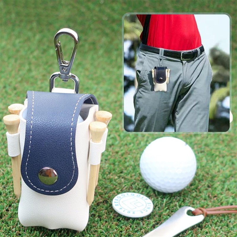 LeTradeJP Golf Ball Case, Lightweight, Trinket Bag, Golf Equipment, PU