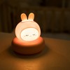 Rabbit Night Light Soft Light Rechargeable Cute Tap Control Nursery