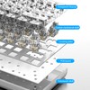 61 Keys Transparent Mechanical Keyboard Clear Keycap Wired Gaming Keyboard